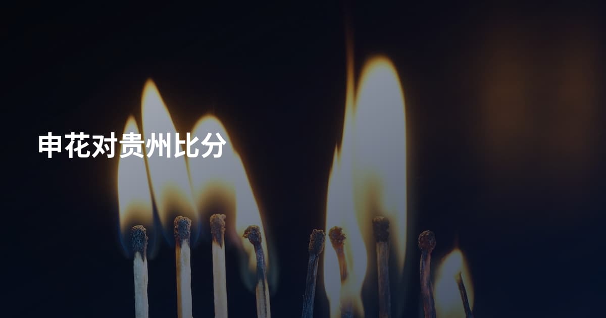 申花对贵州比分