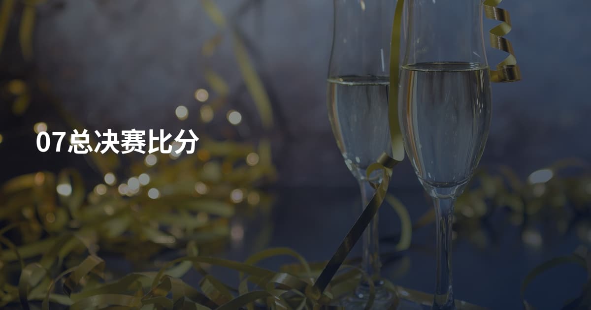 07总决赛比分