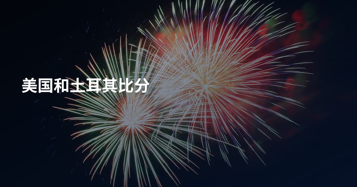 美国和土耳其比分