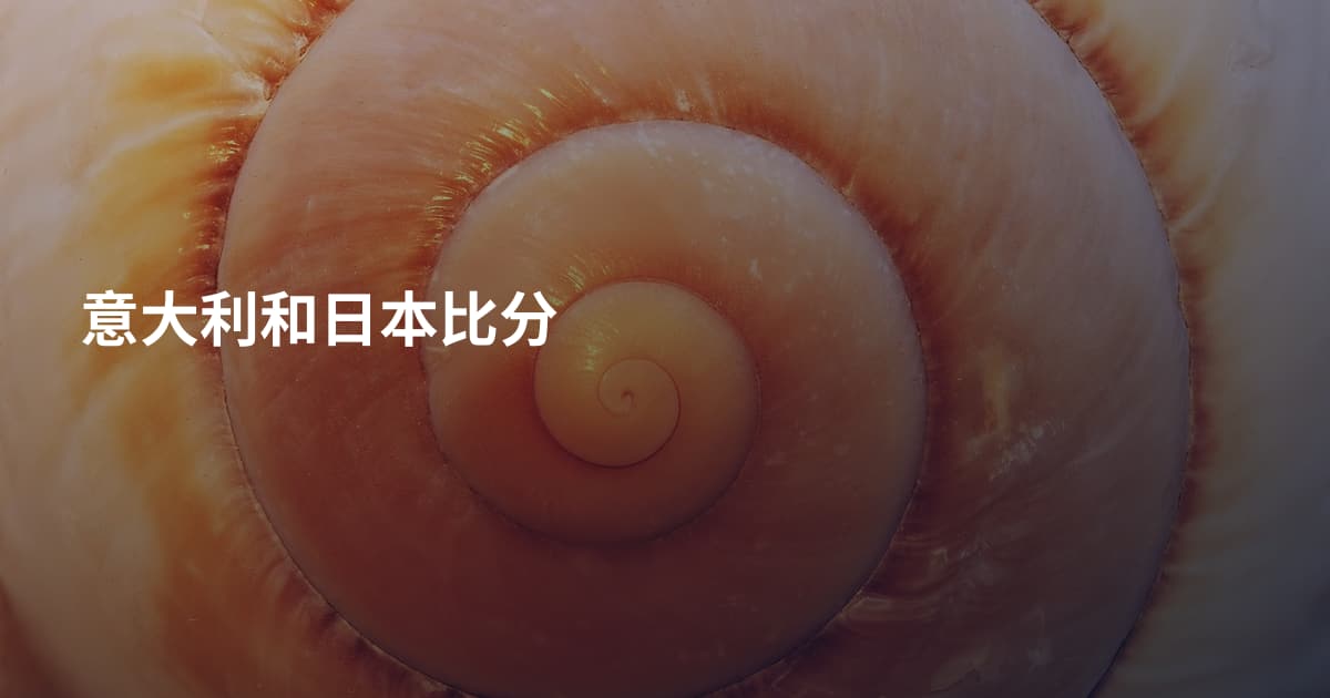 意大利和日本比分