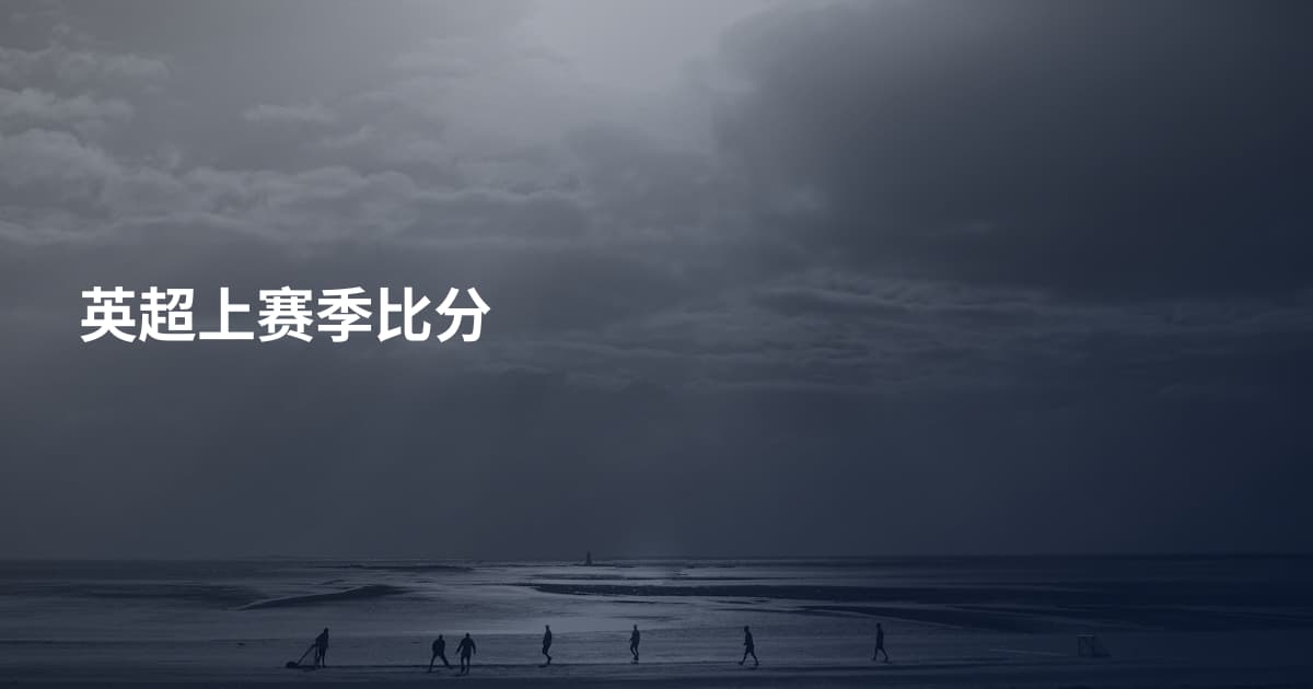英超上赛季比分
