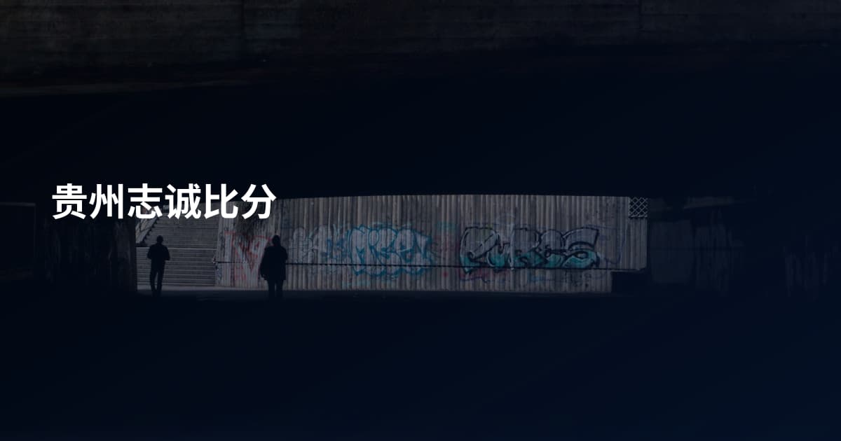 贵州志诚比分