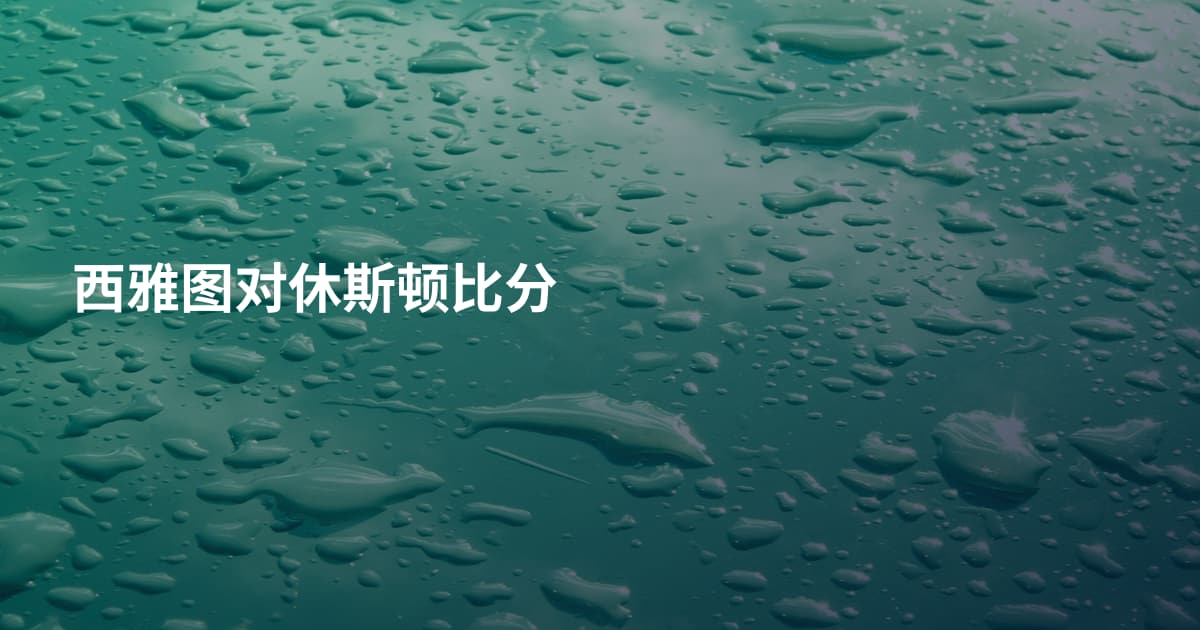 西雅图对休斯顿比分