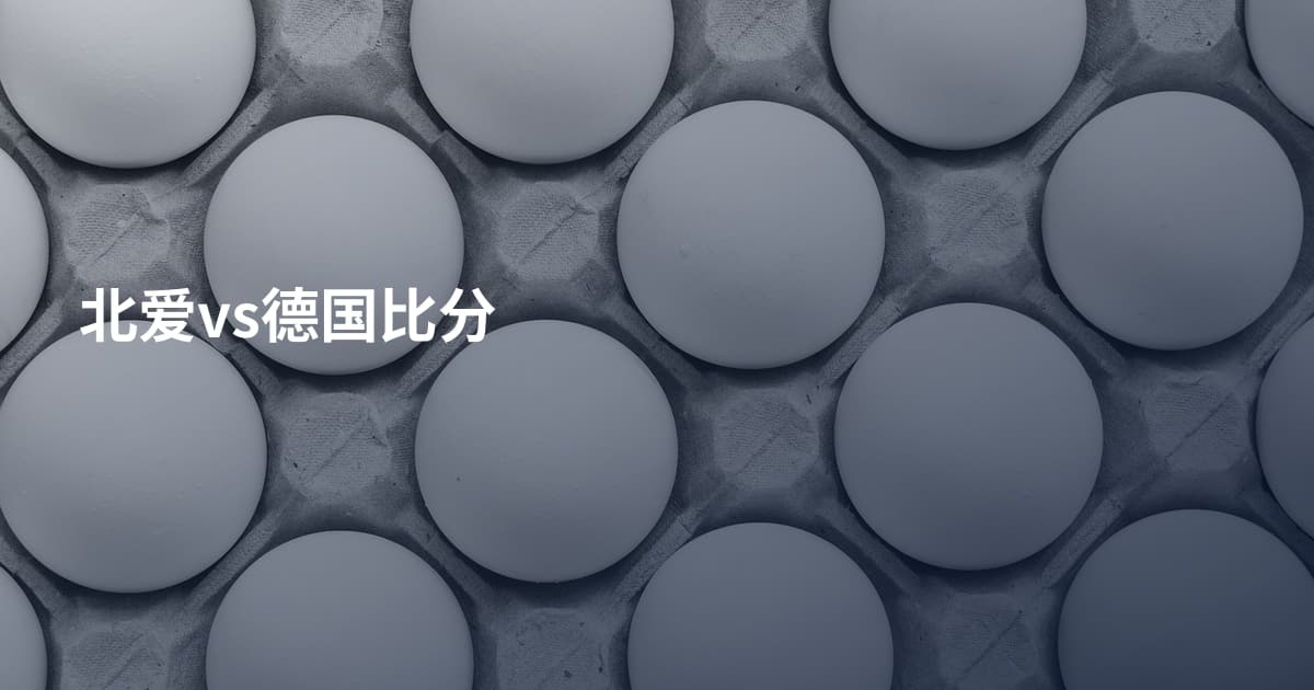 北爱vs德国比分