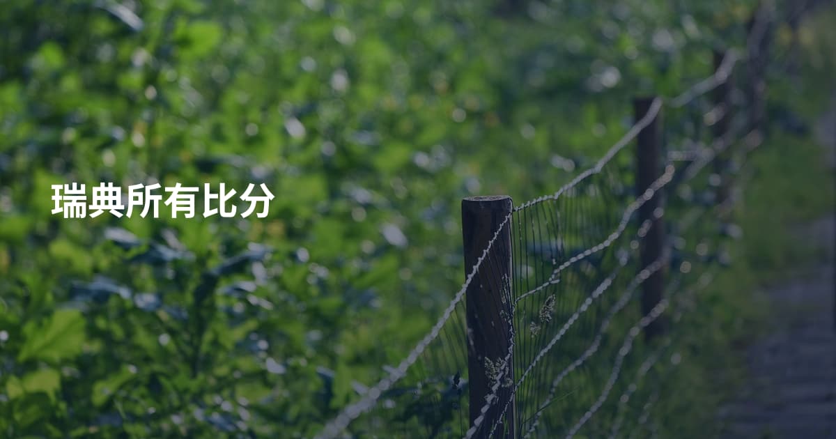 瑞典所有比分