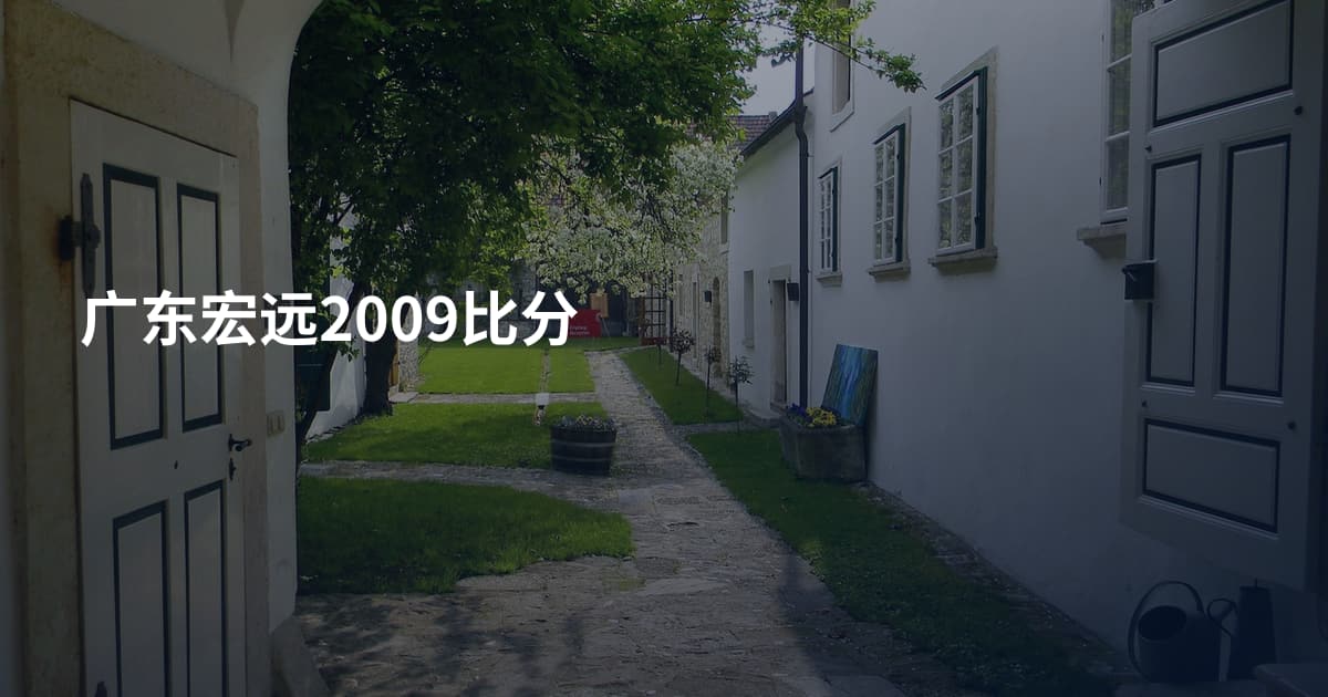 广东宏远2009比分