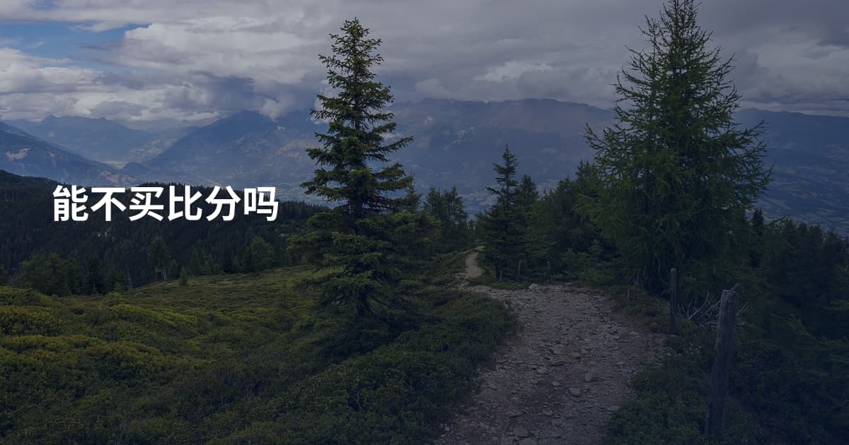 能不买比分吗