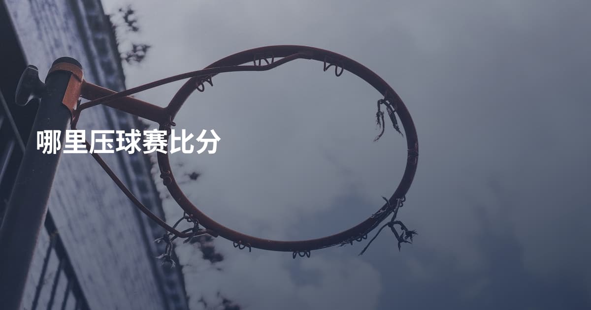 哪里压球赛比分