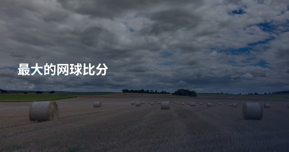 最大的网球比分