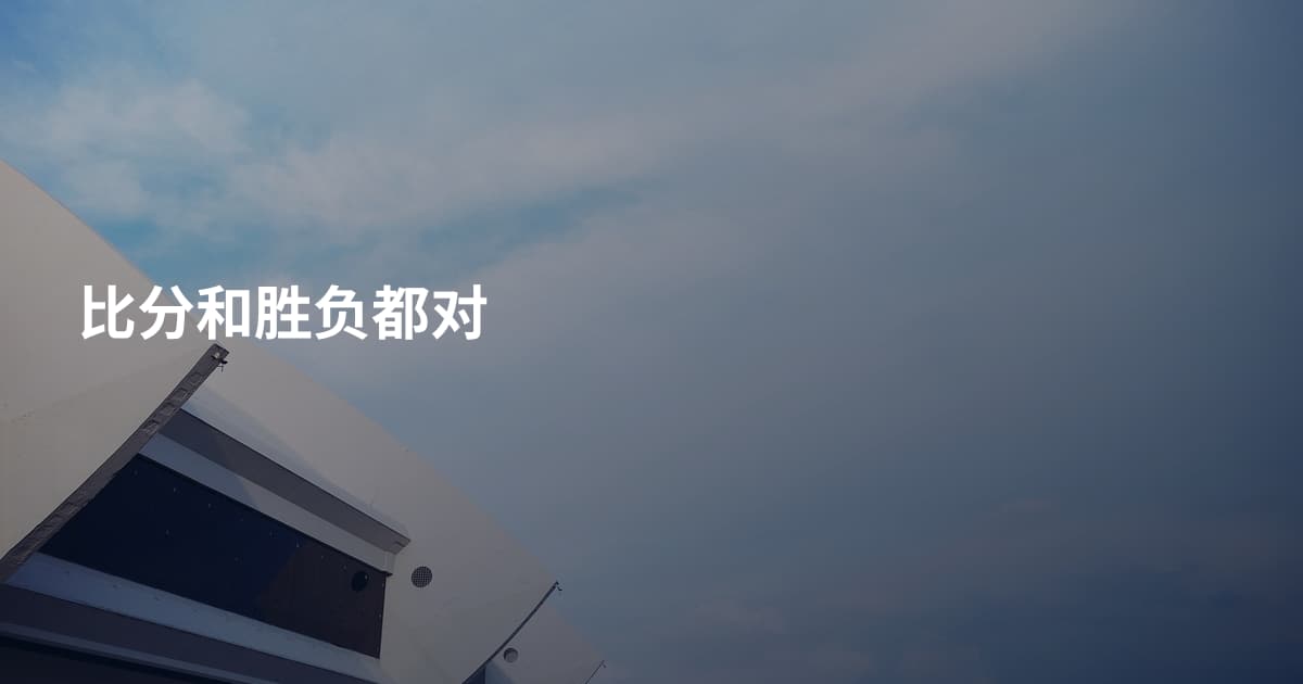 比分和胜负都对