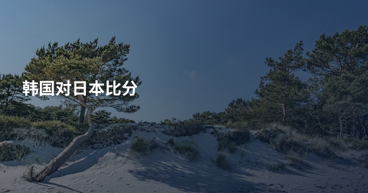 韩国对日本比分