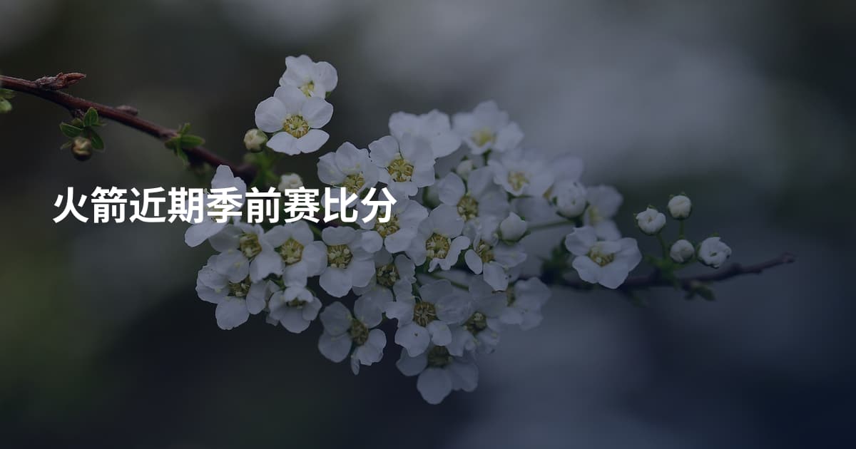 火箭近期季前赛比分
