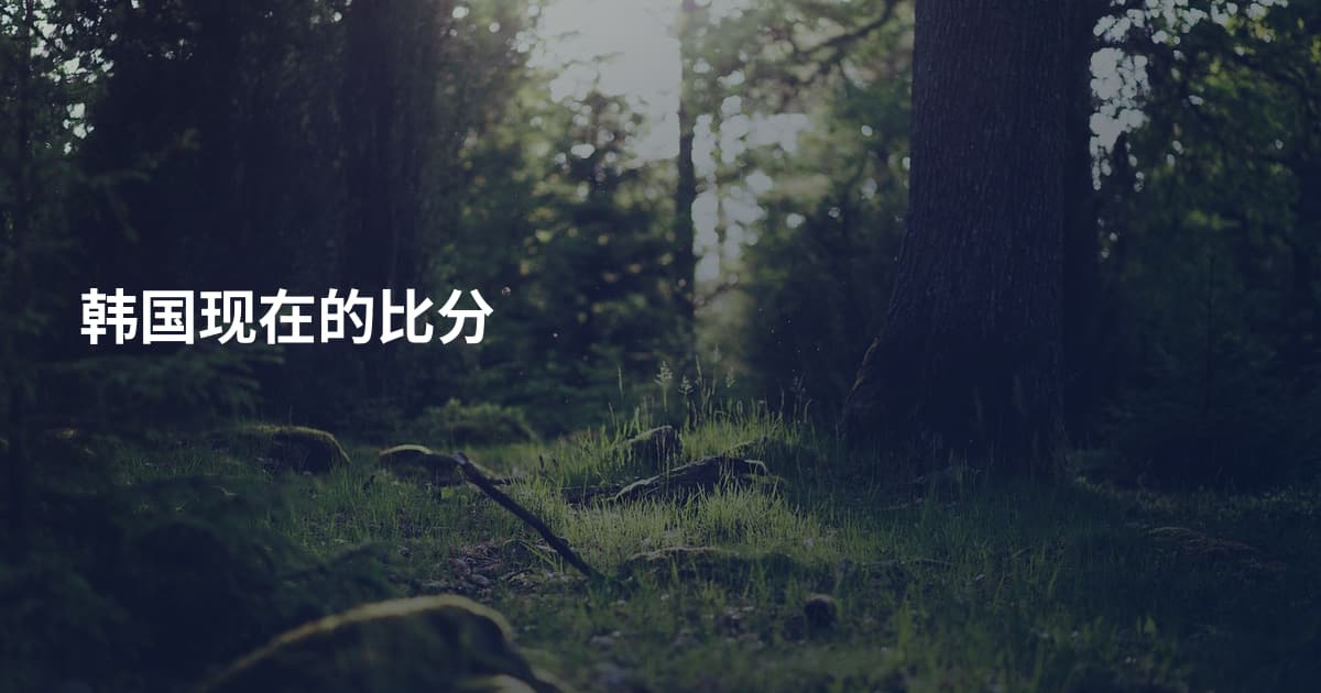 韩国现在的比分
