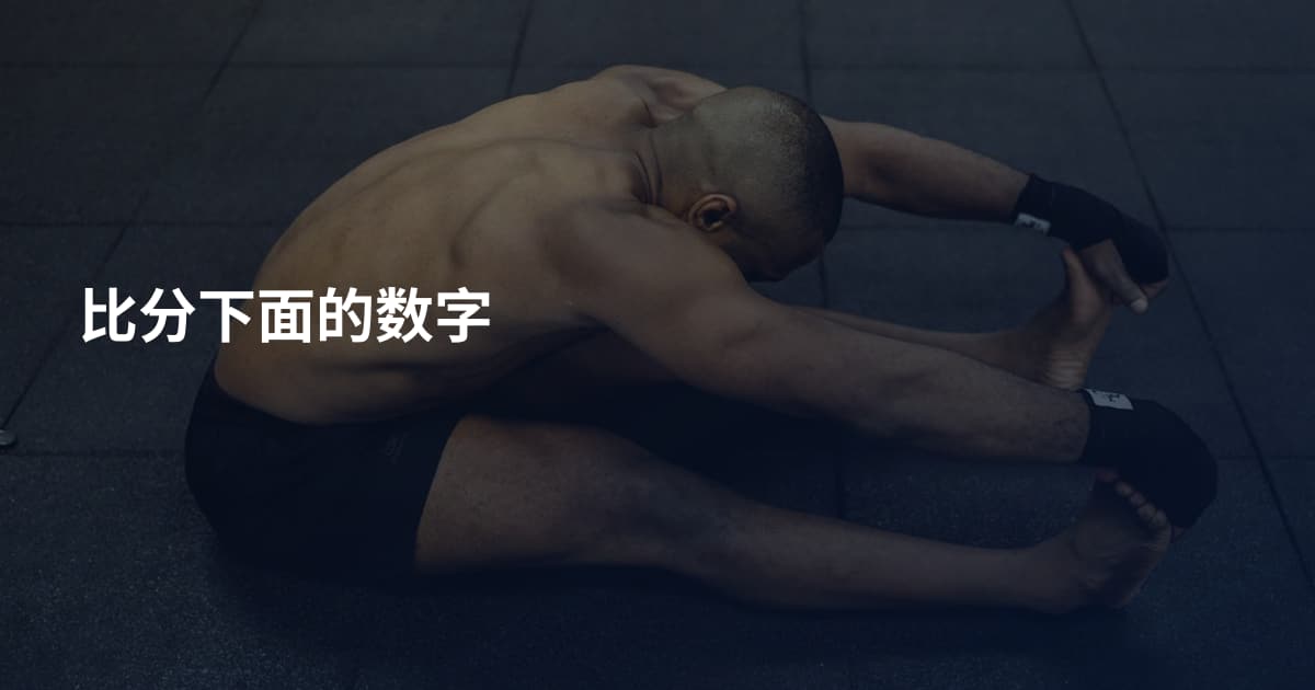 比分下面的数字