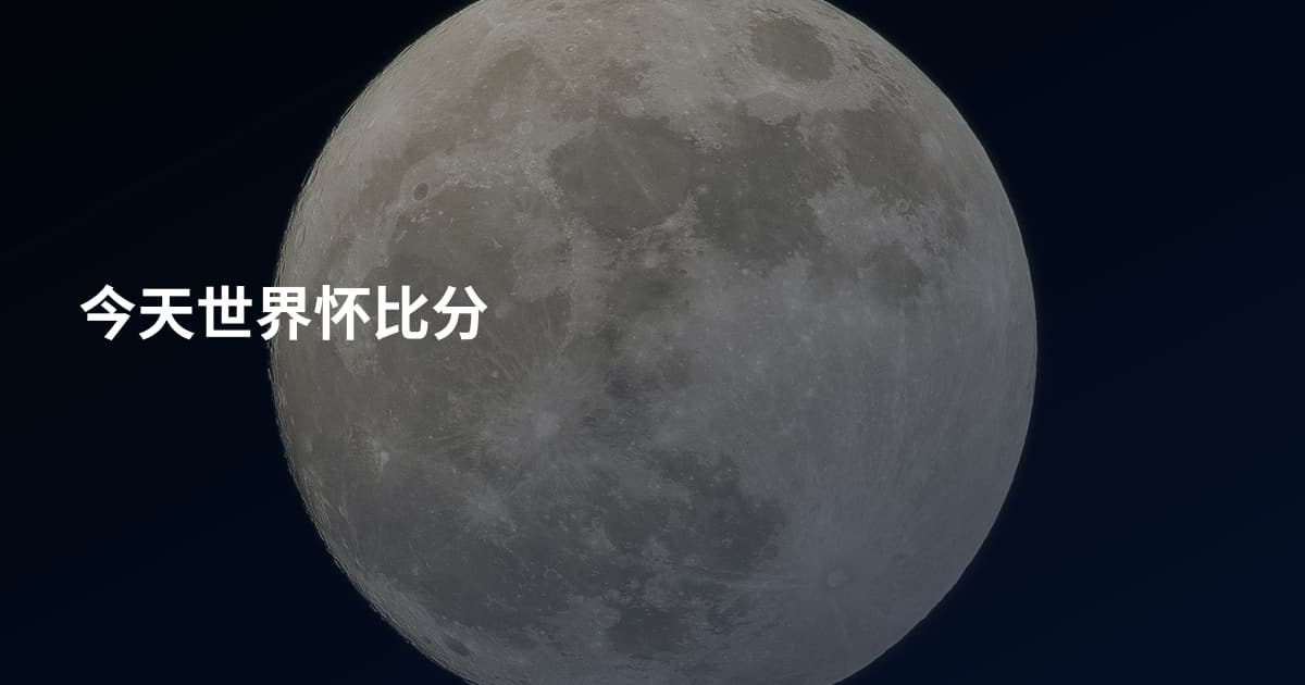 今天世界怀比分