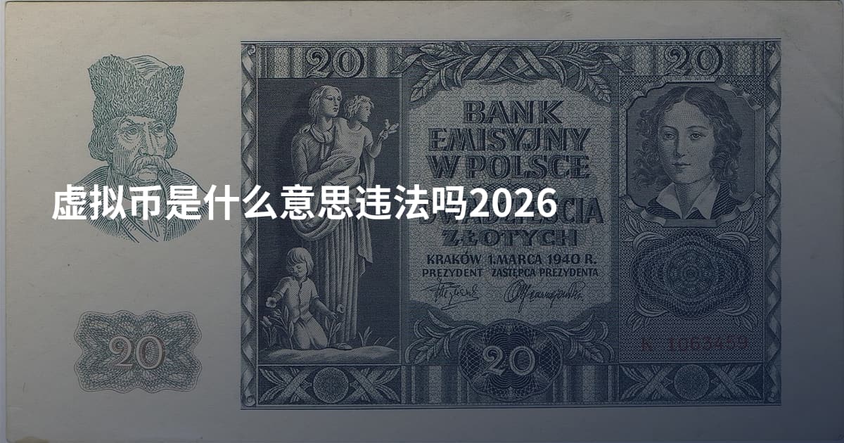 虚拟币是什么意思违法吗2026