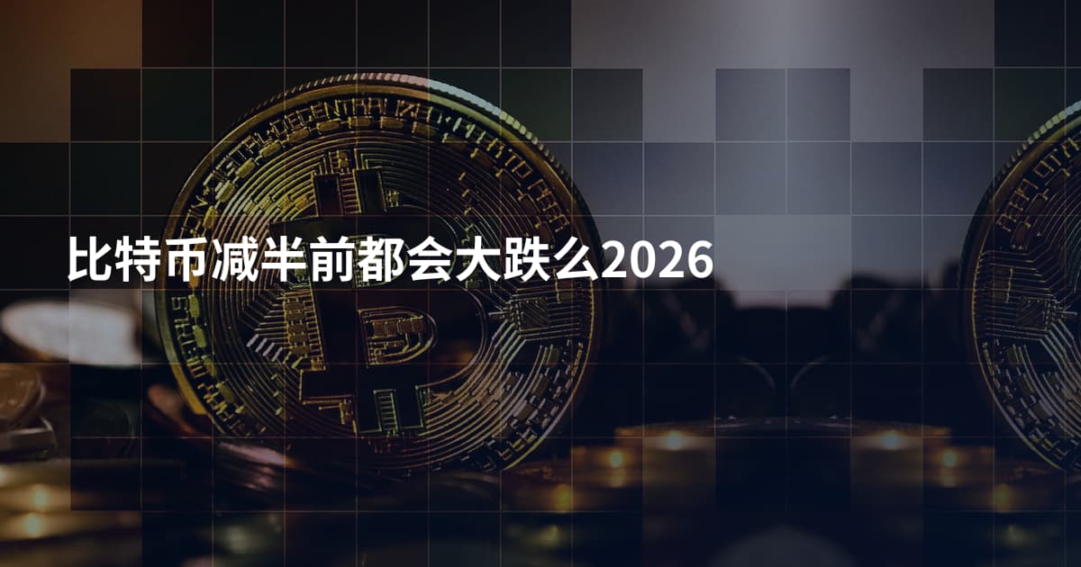 比特币减半前都会大跌么2026