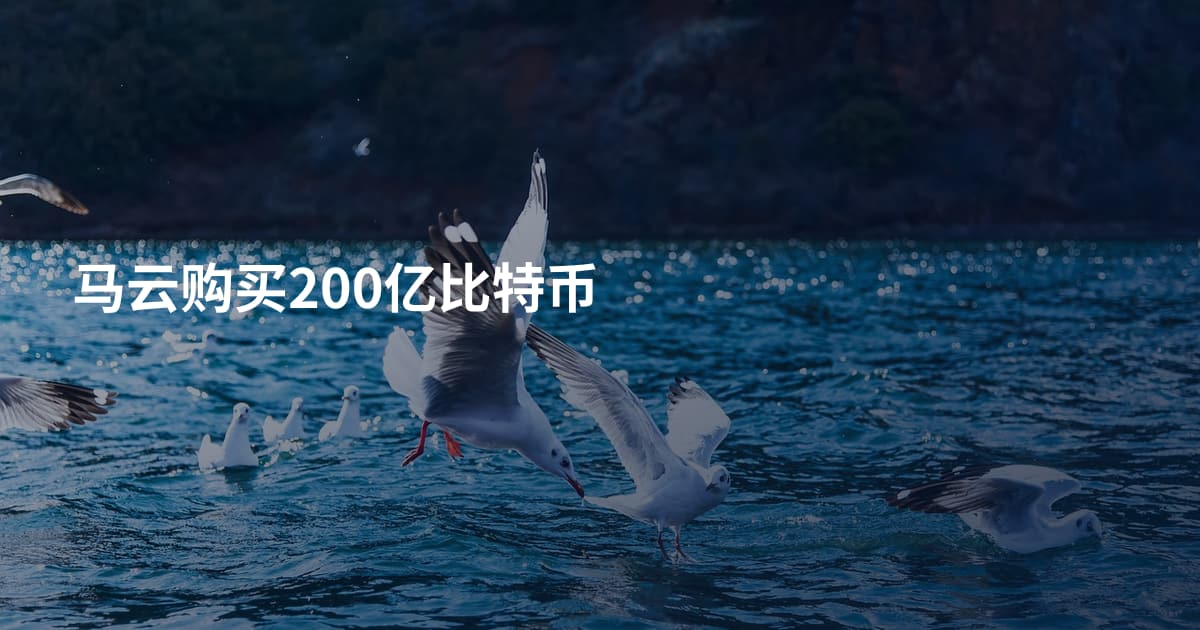 马云购买200亿比特币