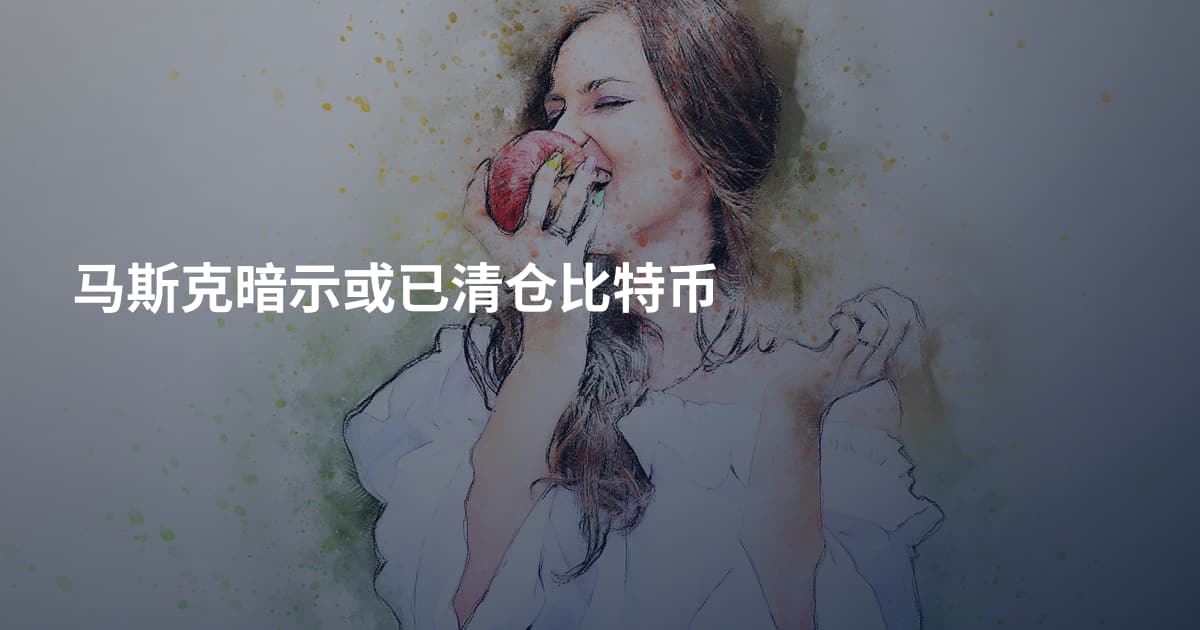 马斯克暗示或已清仓比特币