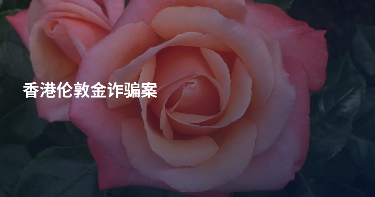 香港伦敦金诈骗案