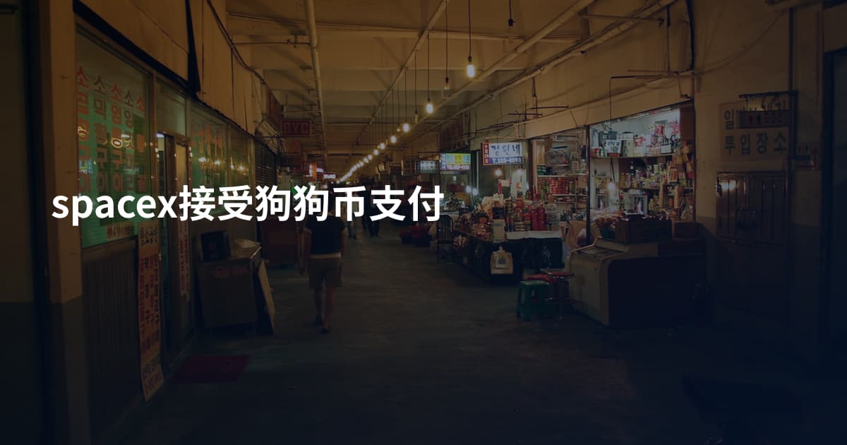 spacex接受狗狗币支付