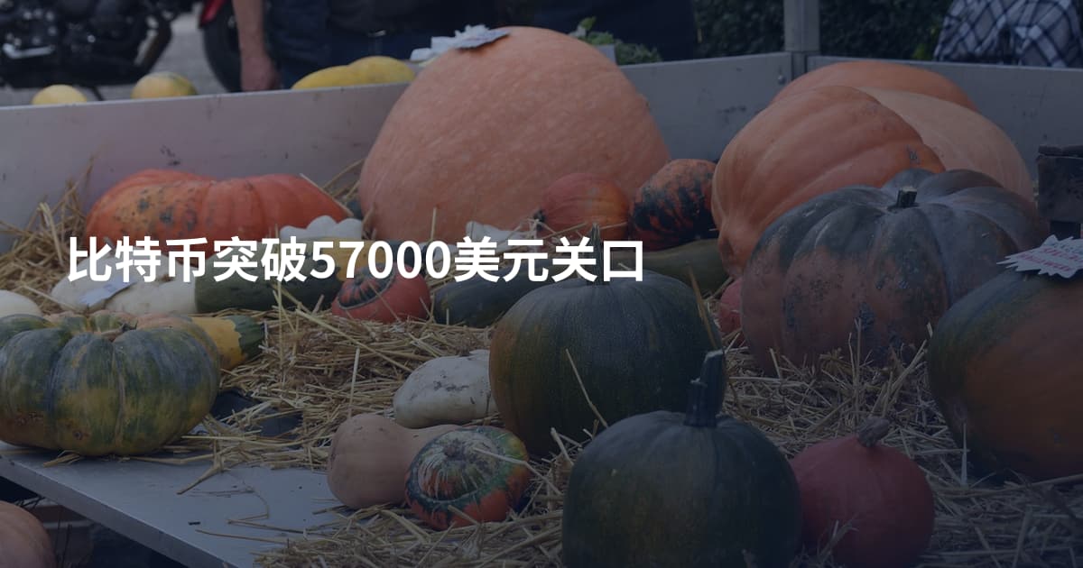 比特币突破57000美元关口