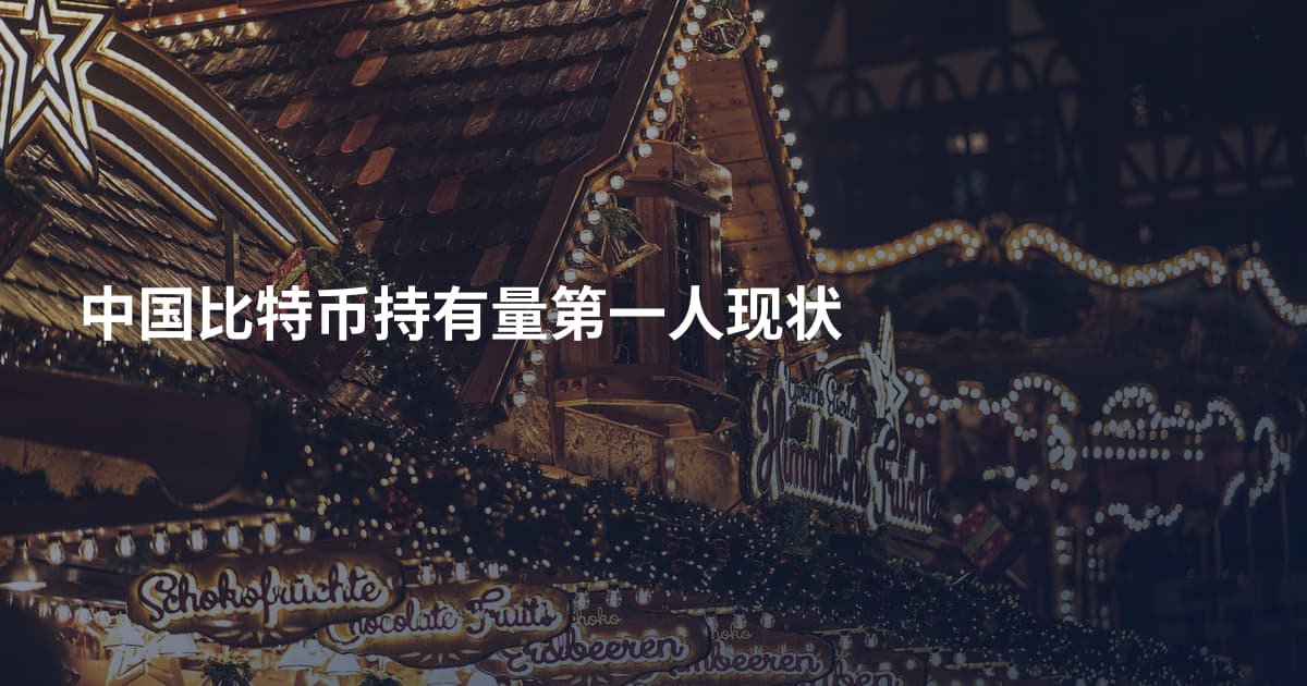 中国比特币持有量第一人现状