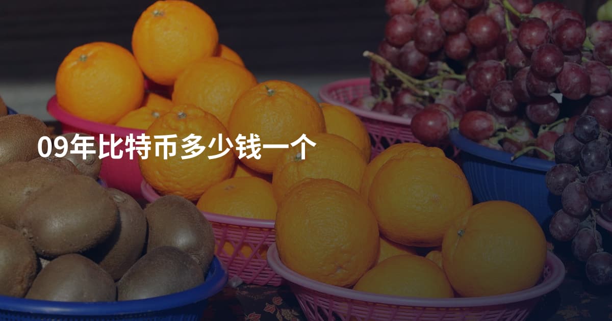 09年比特币多少钱一个