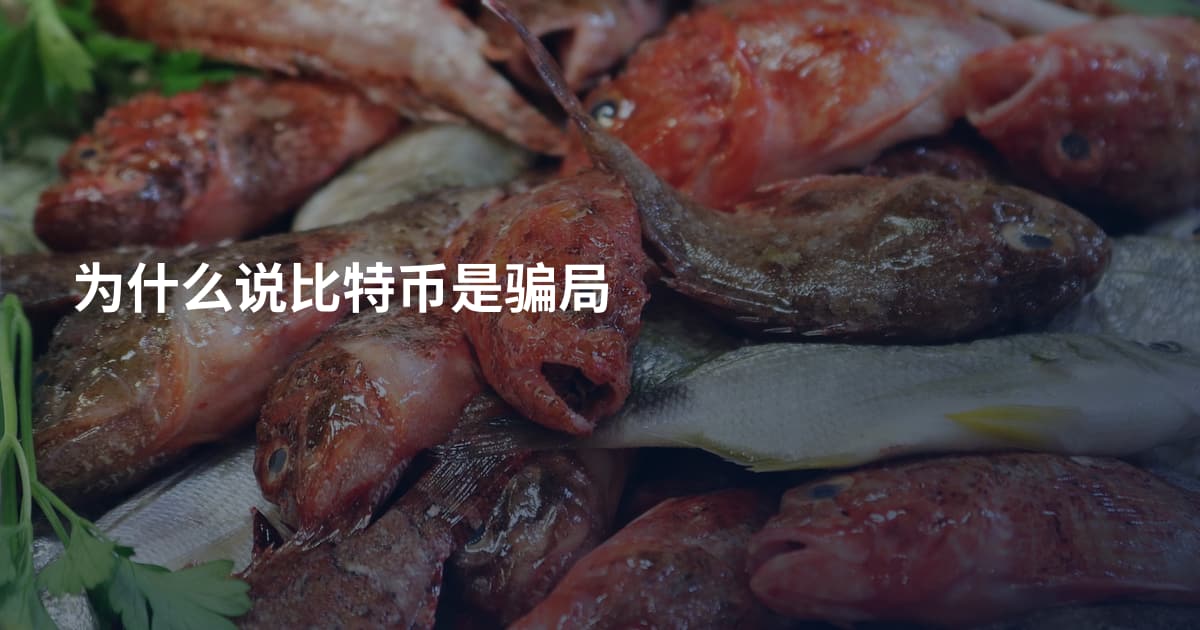 为什么说比特币是骗局