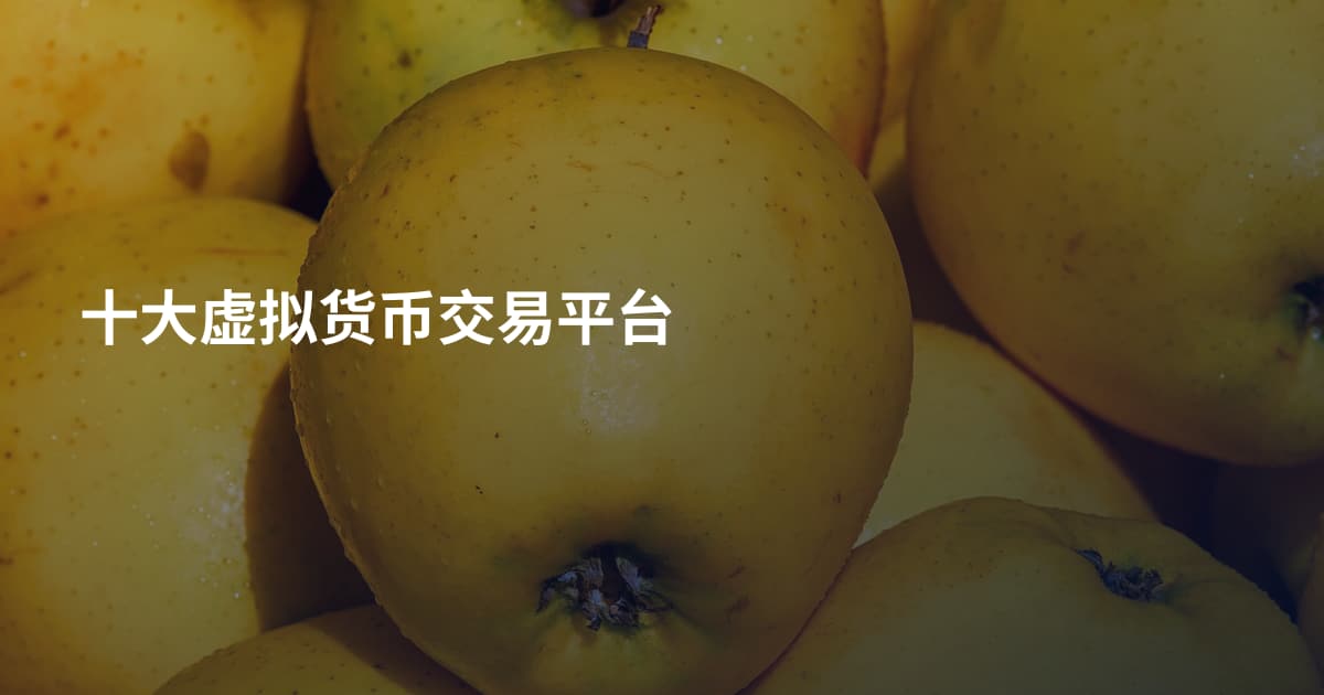 十大虚拟货币交易平台