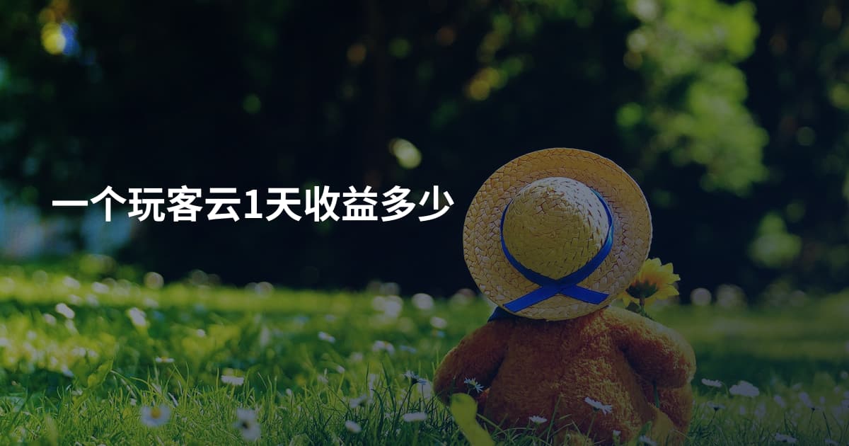 一个玩客云1天收益多少