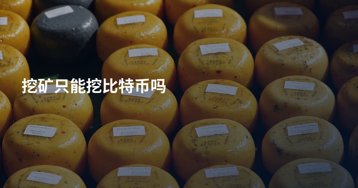 挖矿只能挖比特币吗