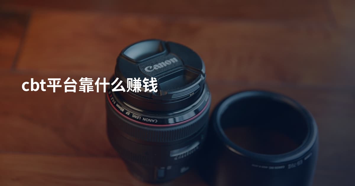 cbt平台靠什么赚钱