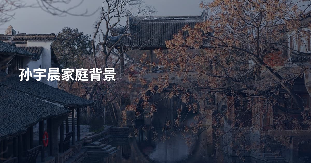孙宇晨家庭背景