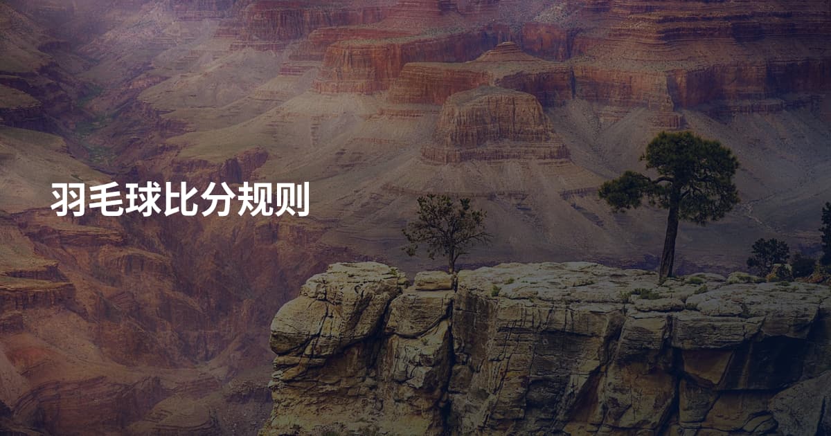 羽毛球比分规则