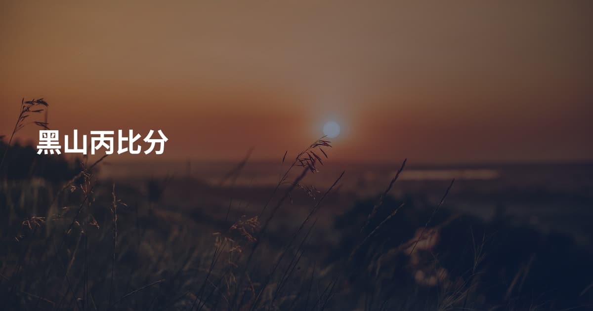 黑山丙比分