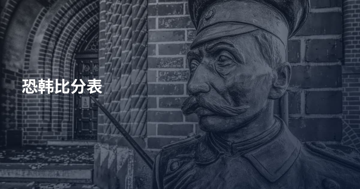 恐韩比分表