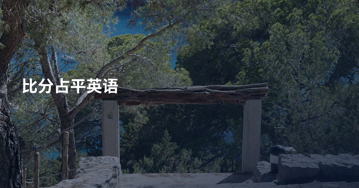 比分占平英语