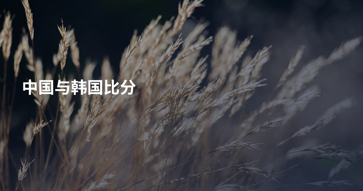 中国与韩国比分