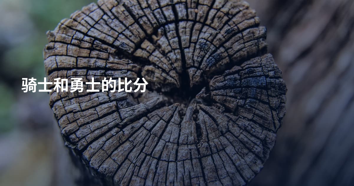 骑士和勇士的比分