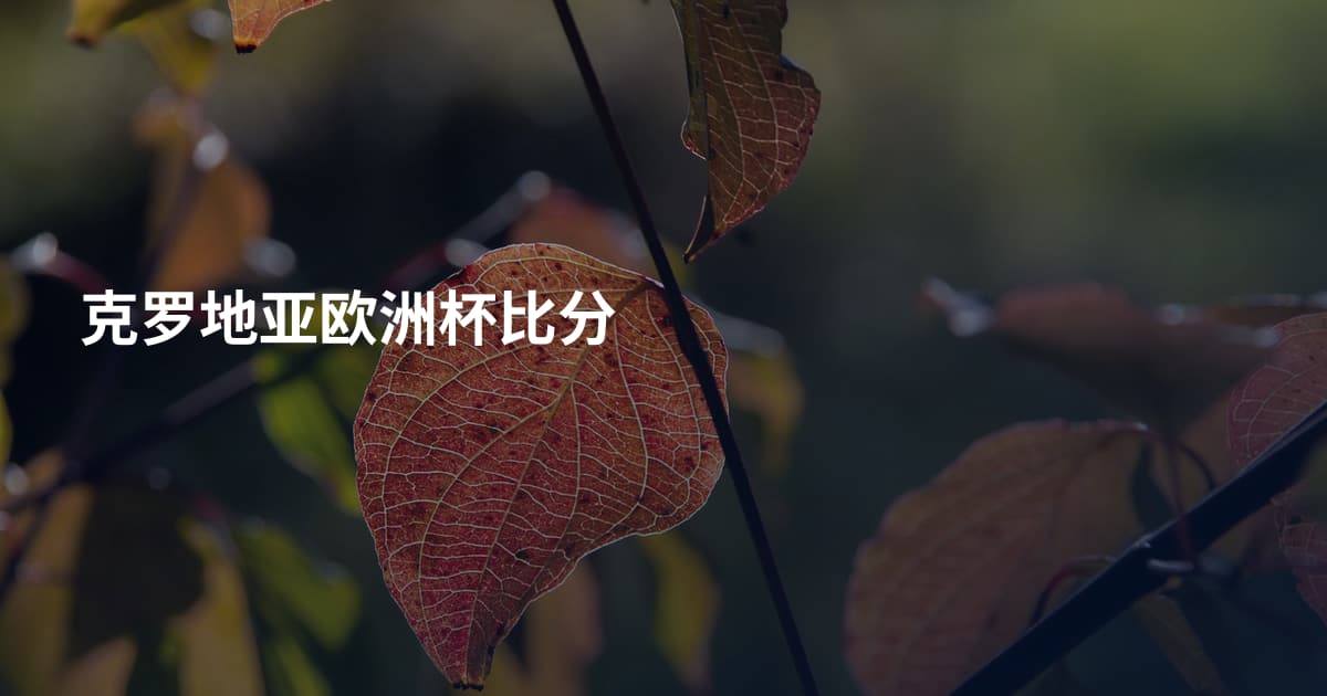 克罗地亚欧洲杯比分