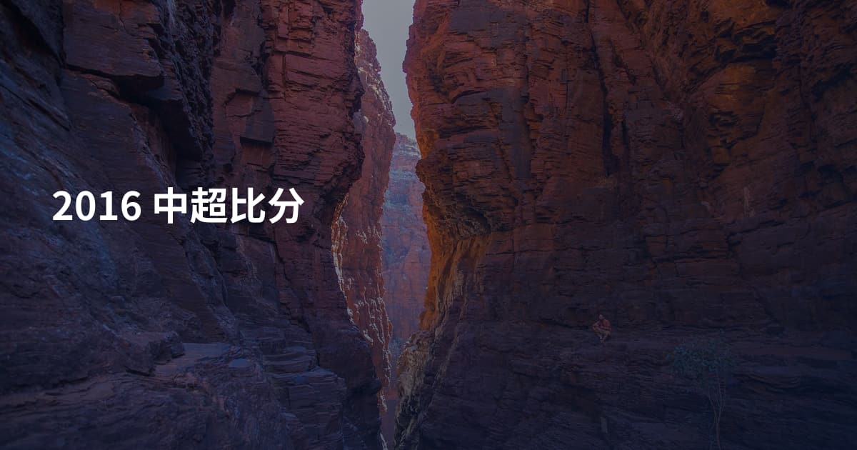 2016 中超比分