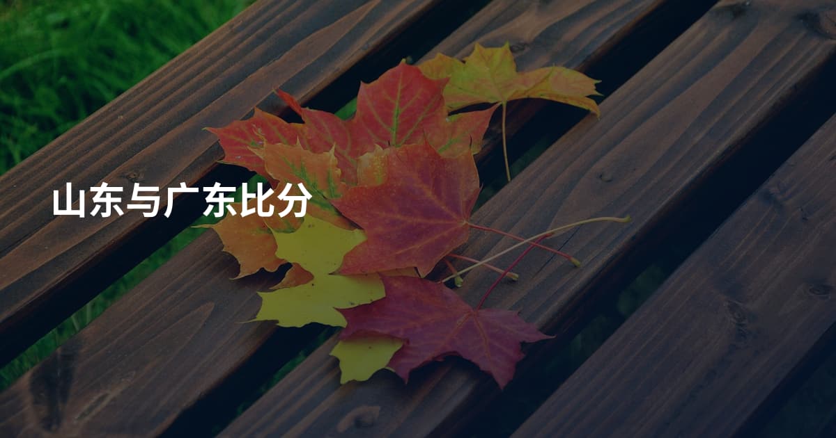山东与广东比分