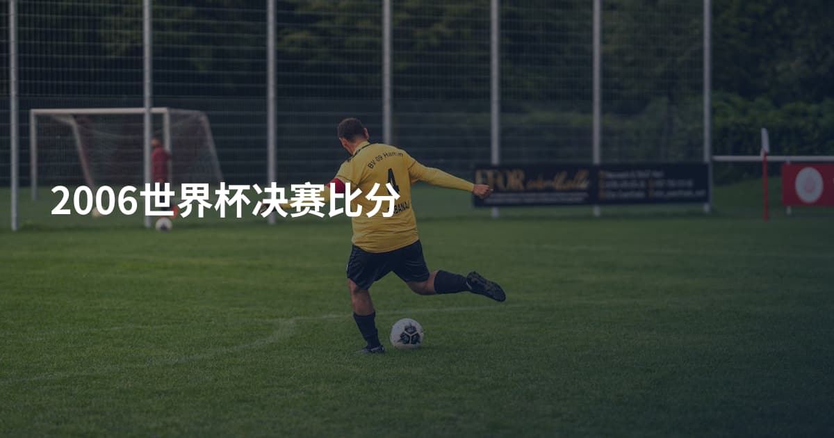 2006世界杯决赛比分