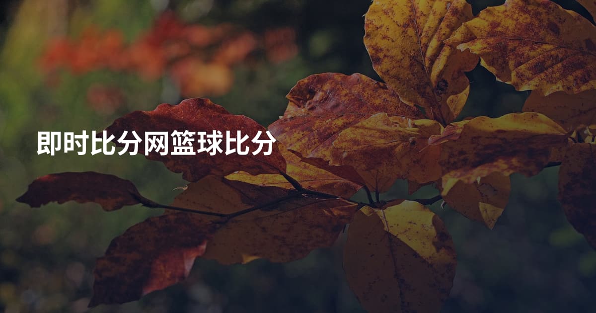即时比分网篮球比分
