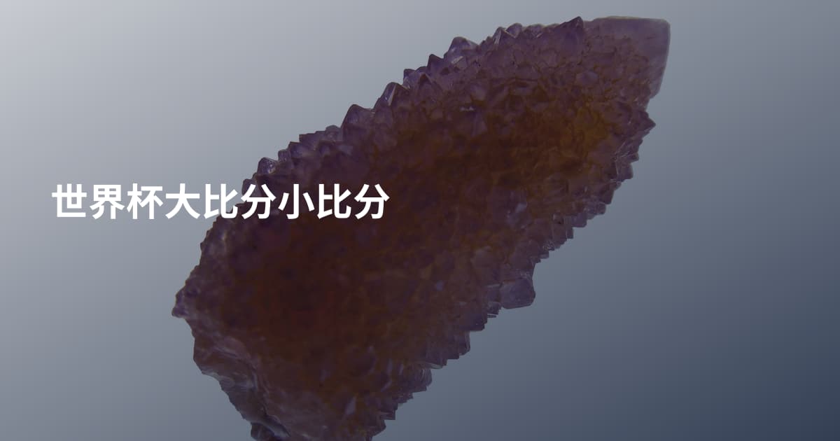 世界杯大比分小比分