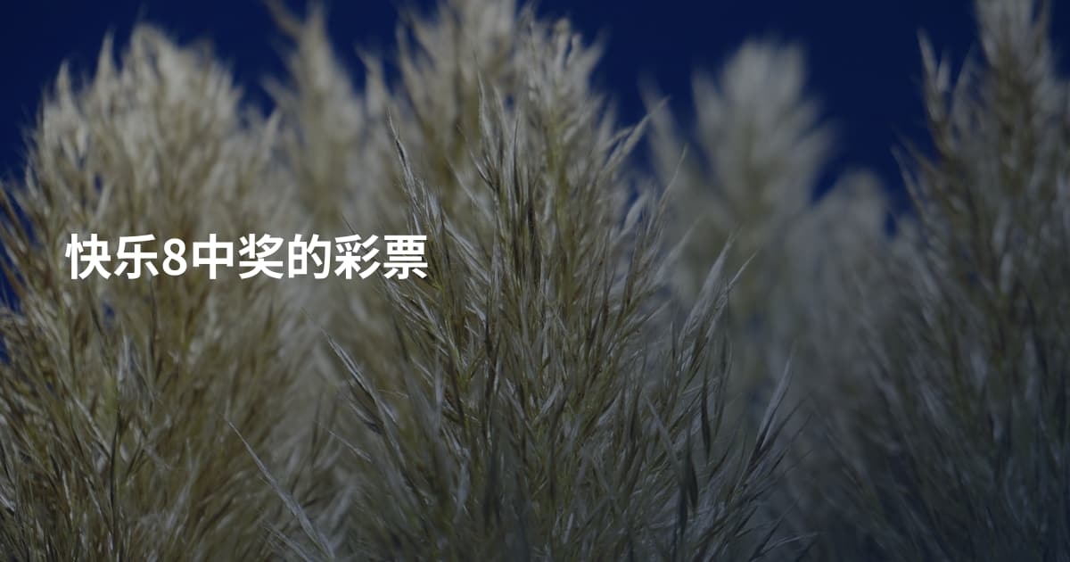 快乐8中奖的彩票