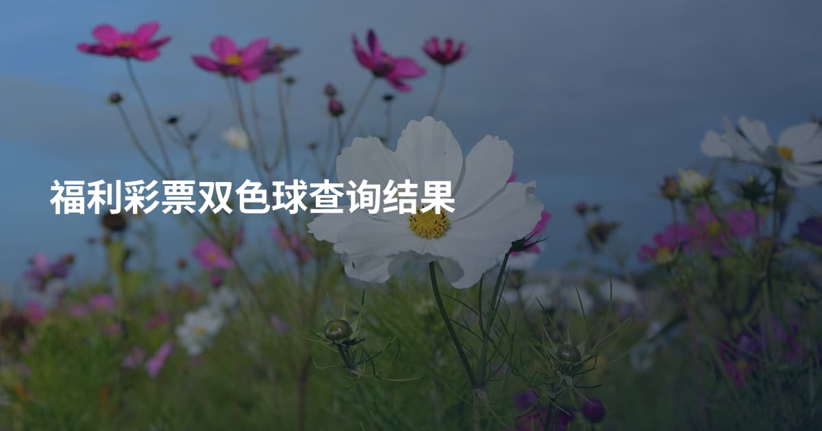 福利彩票双色球查询结果