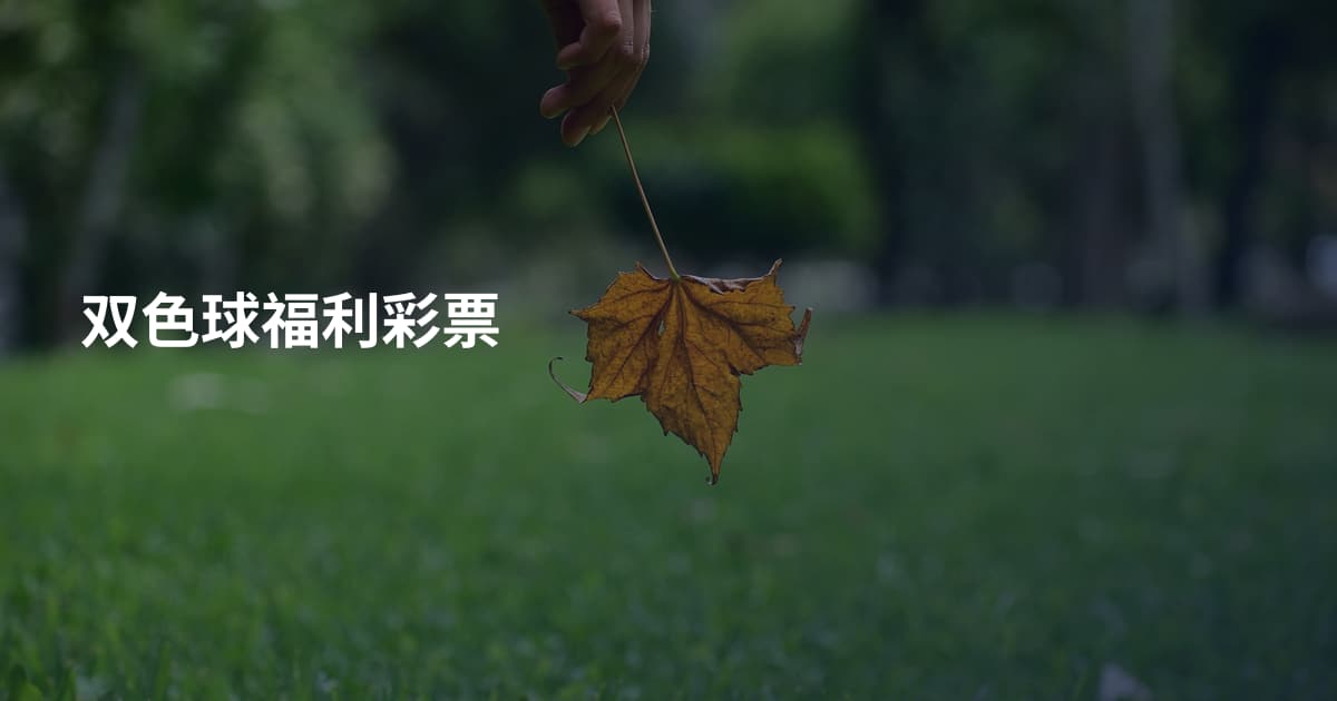 双色球福利彩票