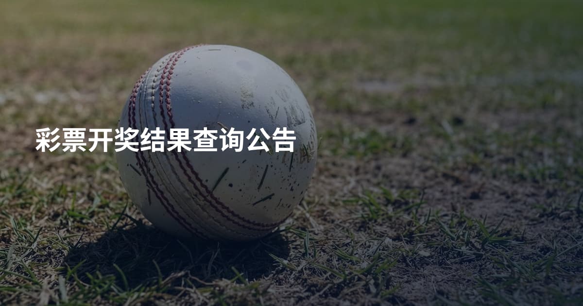 彩票开奖结果查询公告